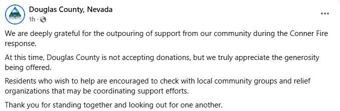 Conner Fire donations